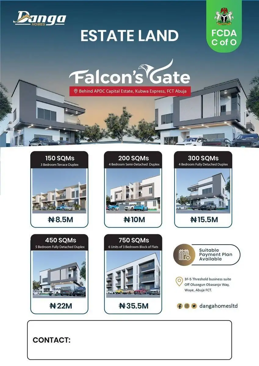 Falcons Gate Estate in Municipal Area Council, FCT